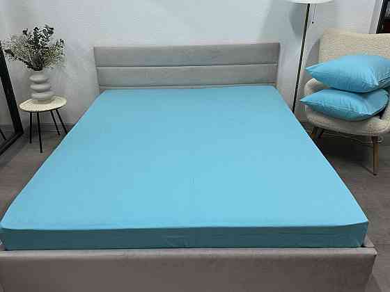 Ecotton Простирадло на резинці Ecotton 90х200 см фланель з бавовни Blue sky блакитний Київ