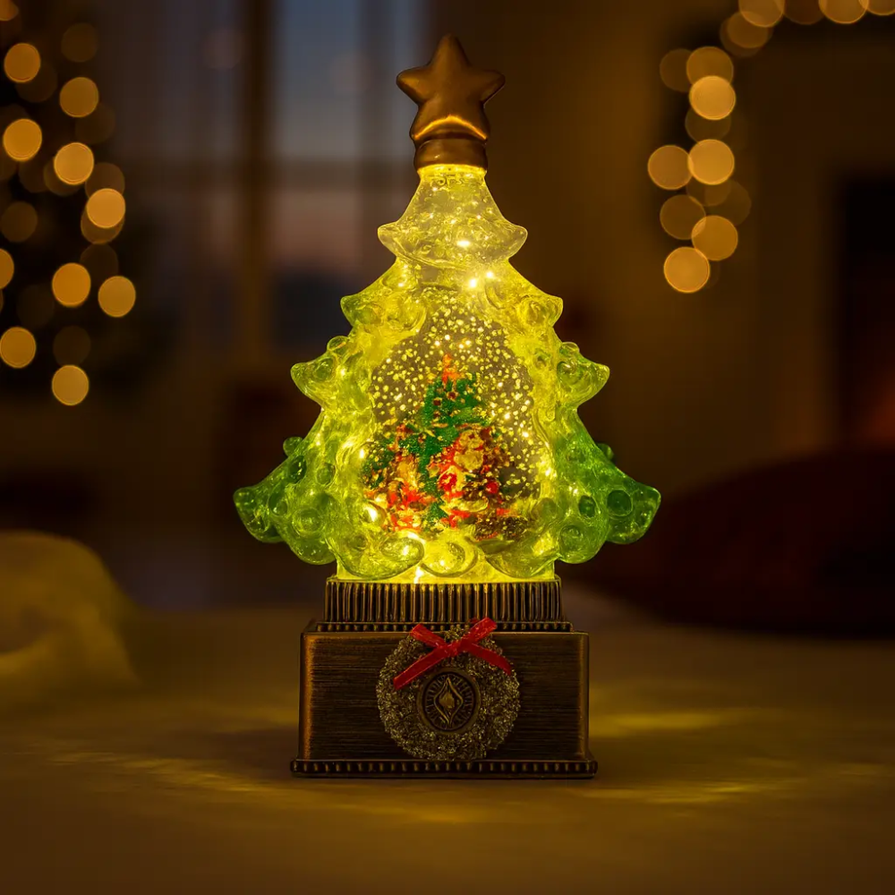 Світильник-декор новорічний Ялинка XHF-8003 LED 5 мелодій USB AAх3 (15х15х23см) Київ - фото 4