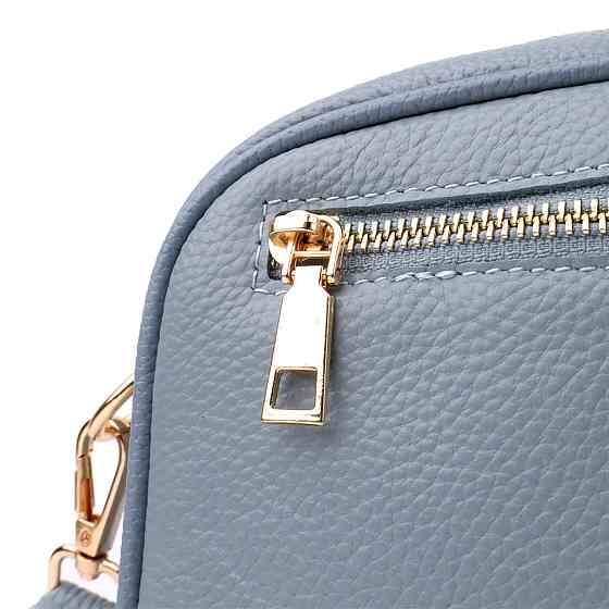 Женская сумка на каждый день из натуральной кожи Vintage 22902 Серо-голубой Киев