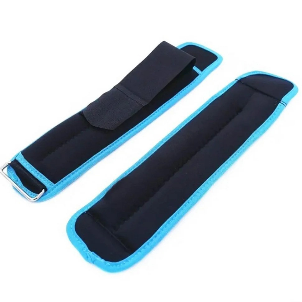 Утяжелители неопреновые NE-LG-WR-B05, 2 шт по 0,5 кг, черно-бирюзовые Винница - изображение 1