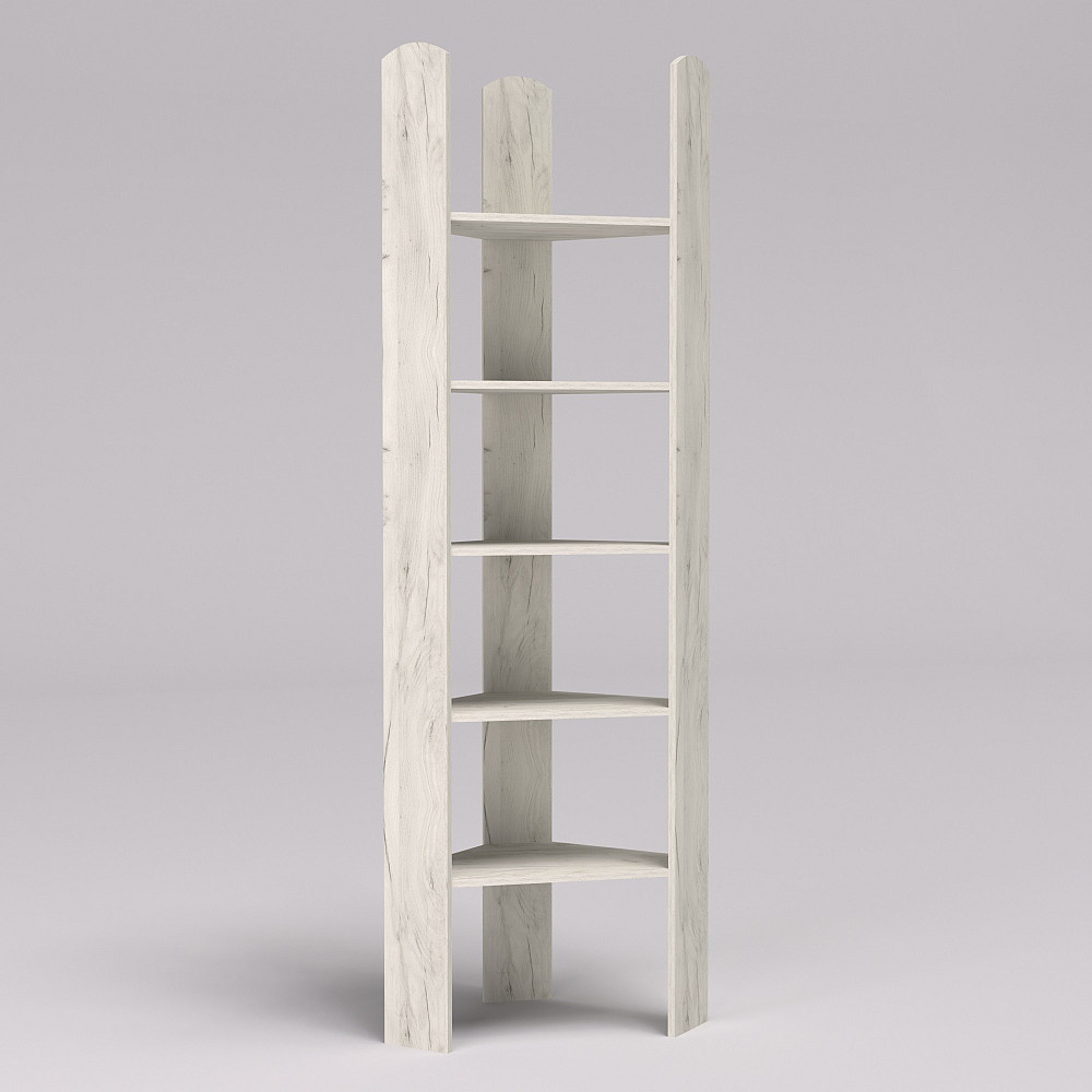 Стеллаж ОС-5 угловой, Дуб Крафт Білий, 500/500/2000 Львов - изображение 1