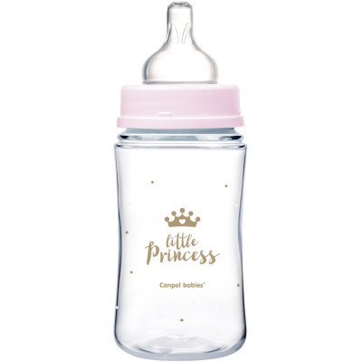 Бутылочка для кормления Canpol babies Royal Baby с широким отверстием 240 мл Розовая (35/234_pin) Винница - изображение 3