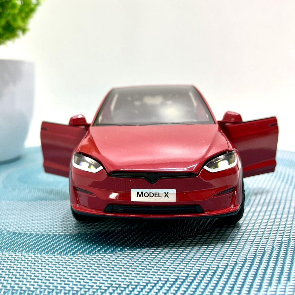 Машина Автосвіт Tesla Model X інерційна відчиняються двері капот багажник 17см Червона (AP-2004) Чернигов - изображение 4