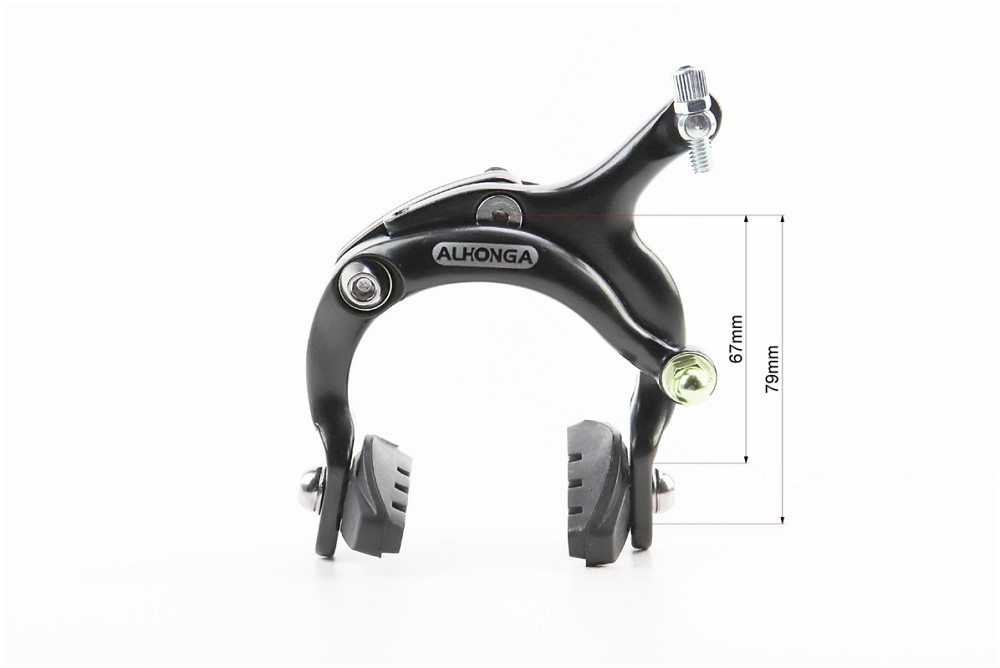 Гальмо ROAD V-brake кліщового типу, переднє+заднє, хід колодки 67-79мм, алюмінієве, чорне HJ-1201AD Киев - изображение 4
