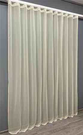 Тюль VR-Textil н103 Шифон однотонний вуаль Бежевий 500х250 см (41-082) Київ