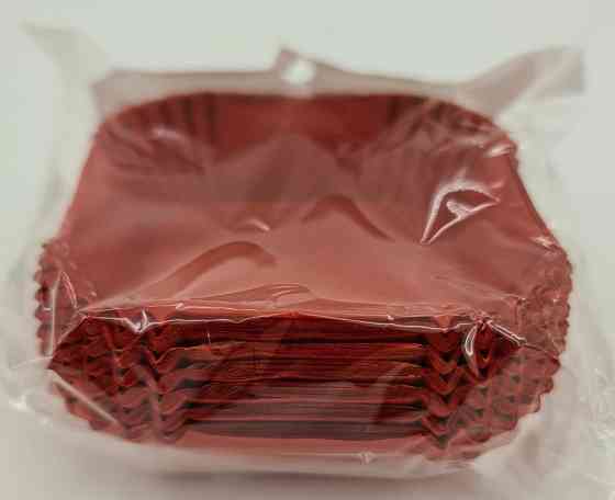 Тартолетка для кексів"Квадратна червона"(58,5*58,5*21,5) (100шт)/К-58,5/ (1 уп.) Харків