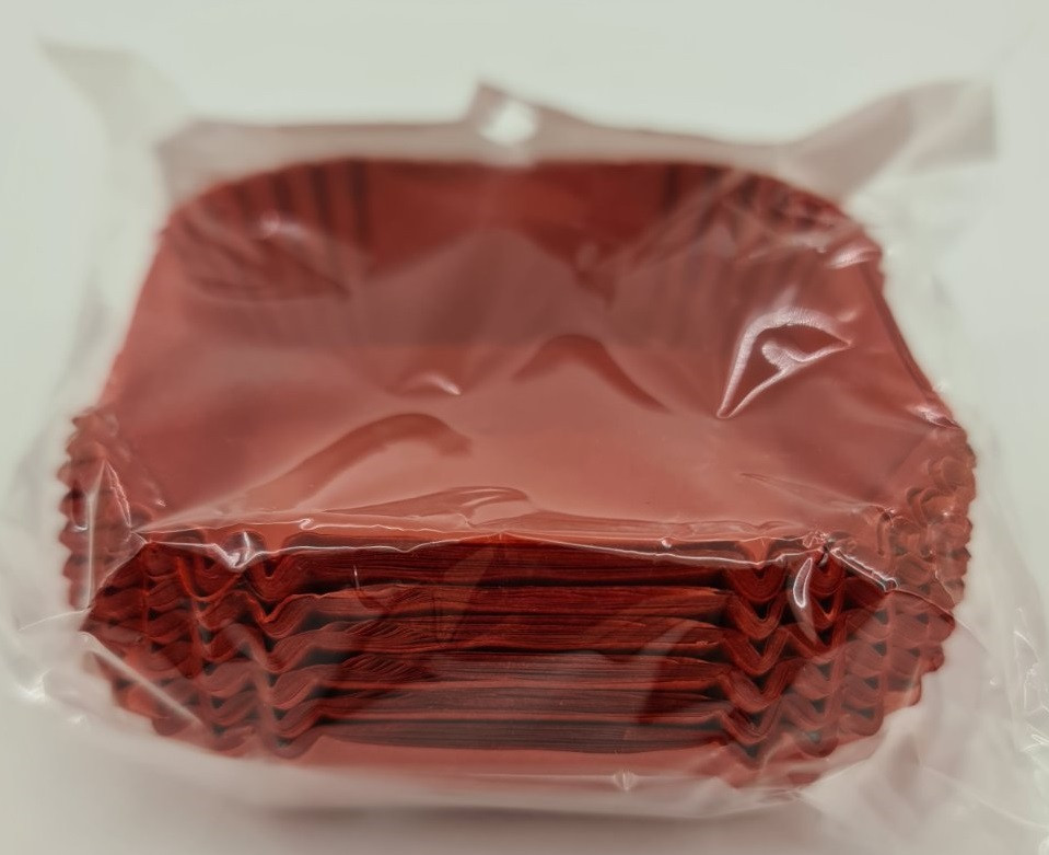 Тартолетка для кексів"Квадратна червона"(58,5*58,5*21,5) (100шт)/К-58,5/ (1 уп.) Харків - фото 4