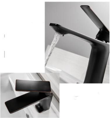 Смеситель для умывальника однорычажный, кран для раковины латунь WanFan для ванной комнаты Черный Каменец-Подольский - изображение 6