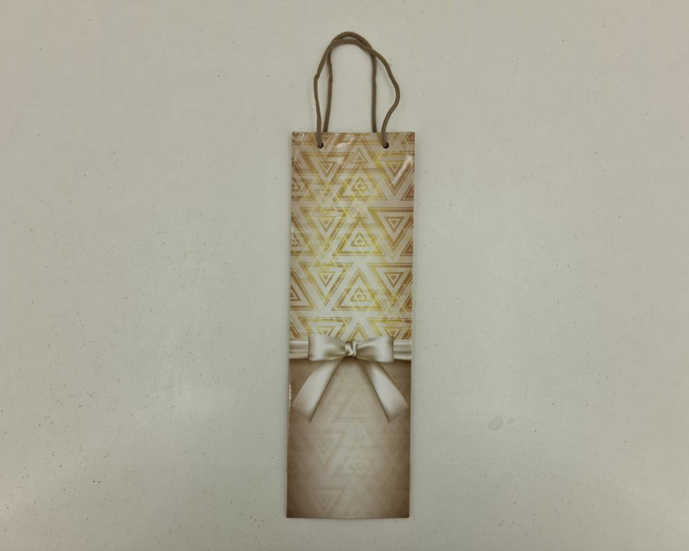 Пакет паперовий подарунковий під пляшку 12/9/36 (артBUT-18) (12 шт.) Харків - фото 3