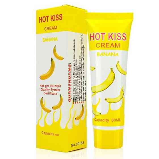 Лубрикант "Hot Kiss" на водній основі 30 мл - Банан - Інтимна змазка Вінниця