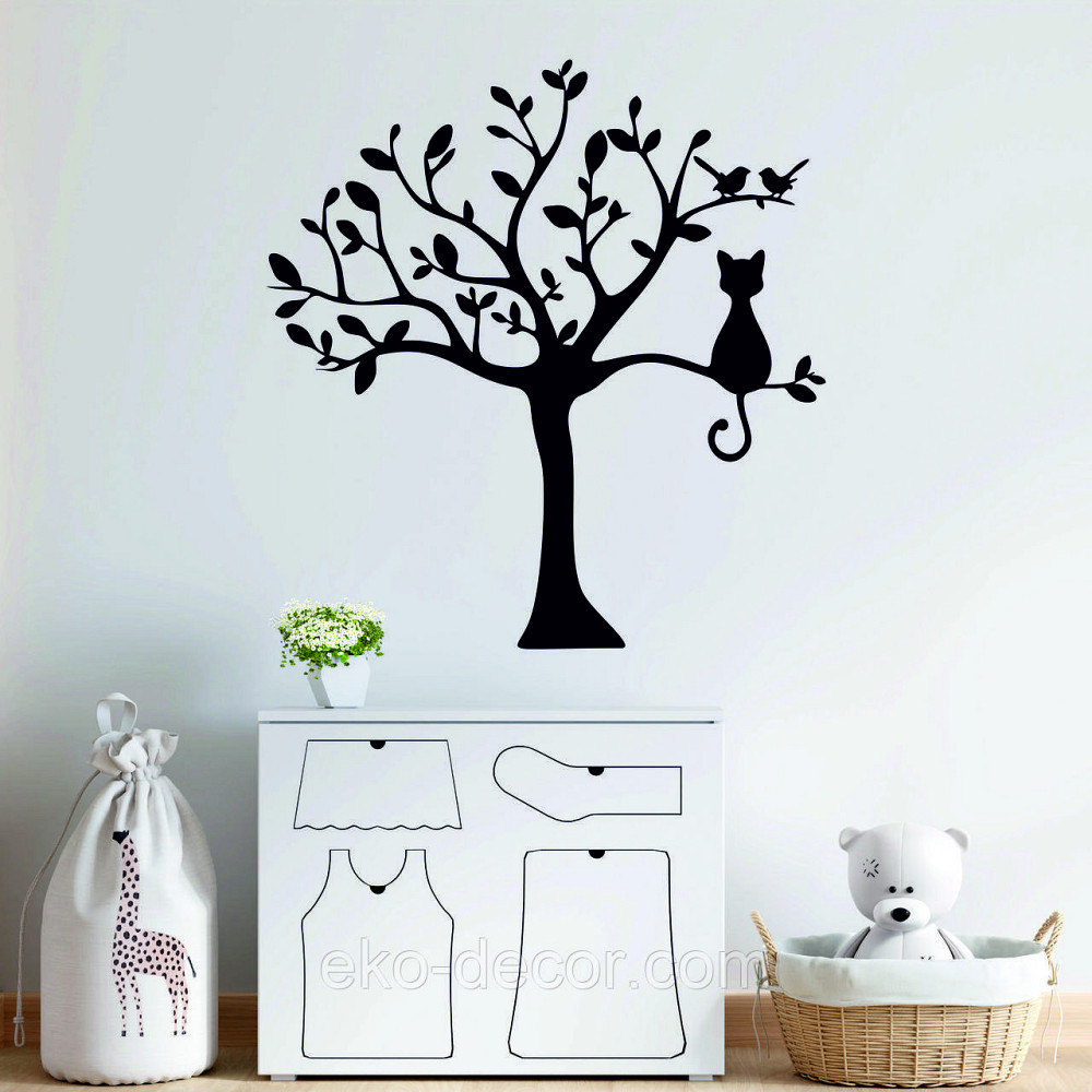 Декоративное настенное Панно «Кот на дереве» Декор на стену Киев - изображение 4