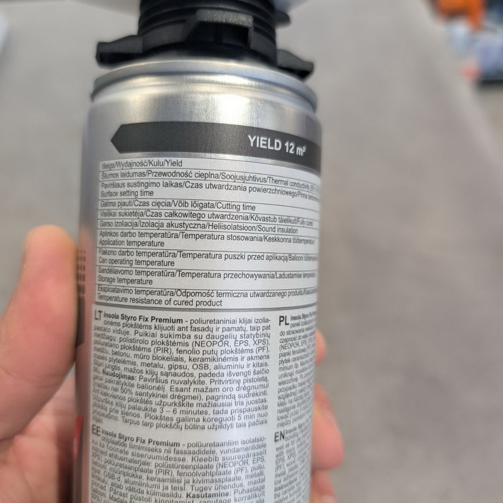 Клей-піна INSOLA Styro Fix Premium 850 мл Киев - изображение 3