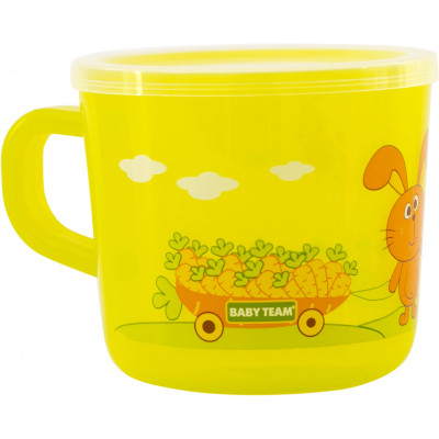 Набір дитячого посуду Baby Team чашка прозора 200 мл (6007_желтий) Вінниця - фото 5