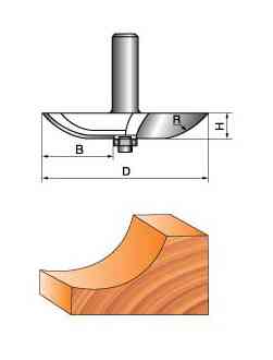 Фреза по дереву ГЛОБУС 3001 D73 d8 фігірейная горизонтальна Коломия