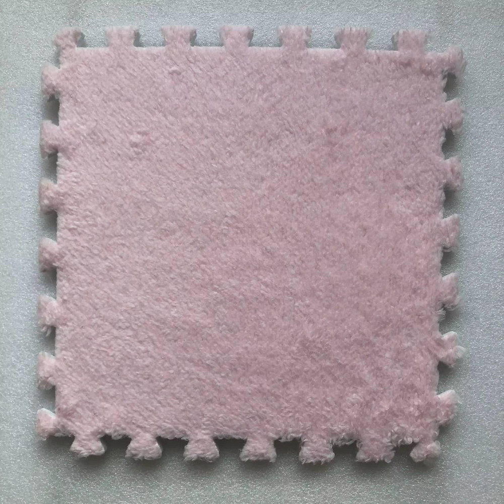 Підлога-пазл плюшева 120x150см, 20 пазлів, тепла підлога, дитячий мат, термокилимок для дому, колір рожевий Кам'янець-Подільський - фото 3