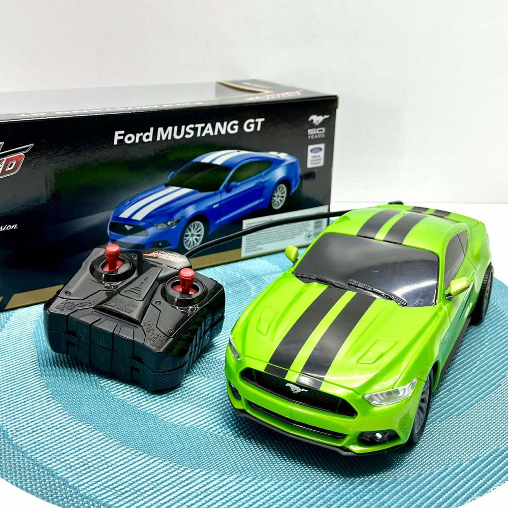 Машина Ford Mustang з гумовими колесами на радіокеруванні 1:20 Зелена (10487) Чернигов - изображение 1