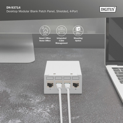 Патч-панель настільна, 4 порти, модульна Digitus (DN-93714) Вінниця - фото 3
