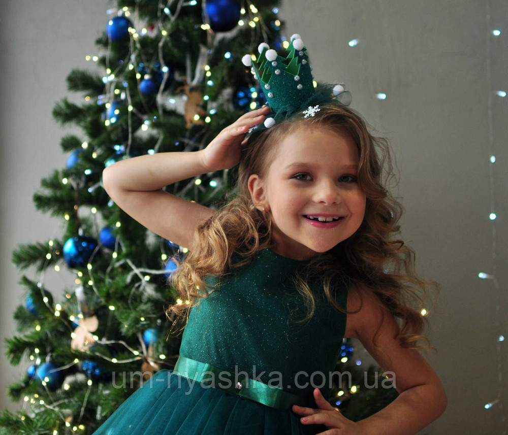 Изумрудное нарядное платье на девочку Зеленое платье елочка Кривой Рог - изображение 3