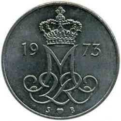 Монета 10 ере. 1973-1988 рік, Данія. (В) Полтава