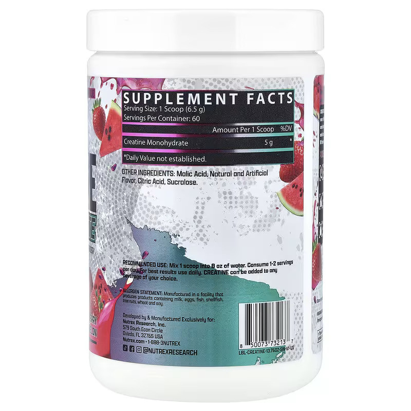 Креатин моногидрат Nutrex Creatine Monohydrate 390 г, Strawberry Watermelon Луцк - изображение 2