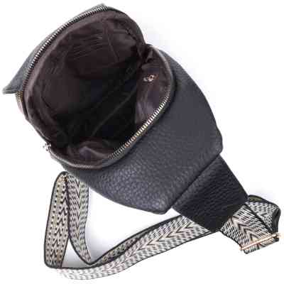 Сумка Vintage Из крупнозернистой экокожи Черная (22763) Винница