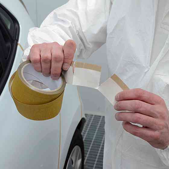 Стрічка маскувально притримуюча APP TOM (загин 15мм) 45мм х 10м жовта, 070302 Винница