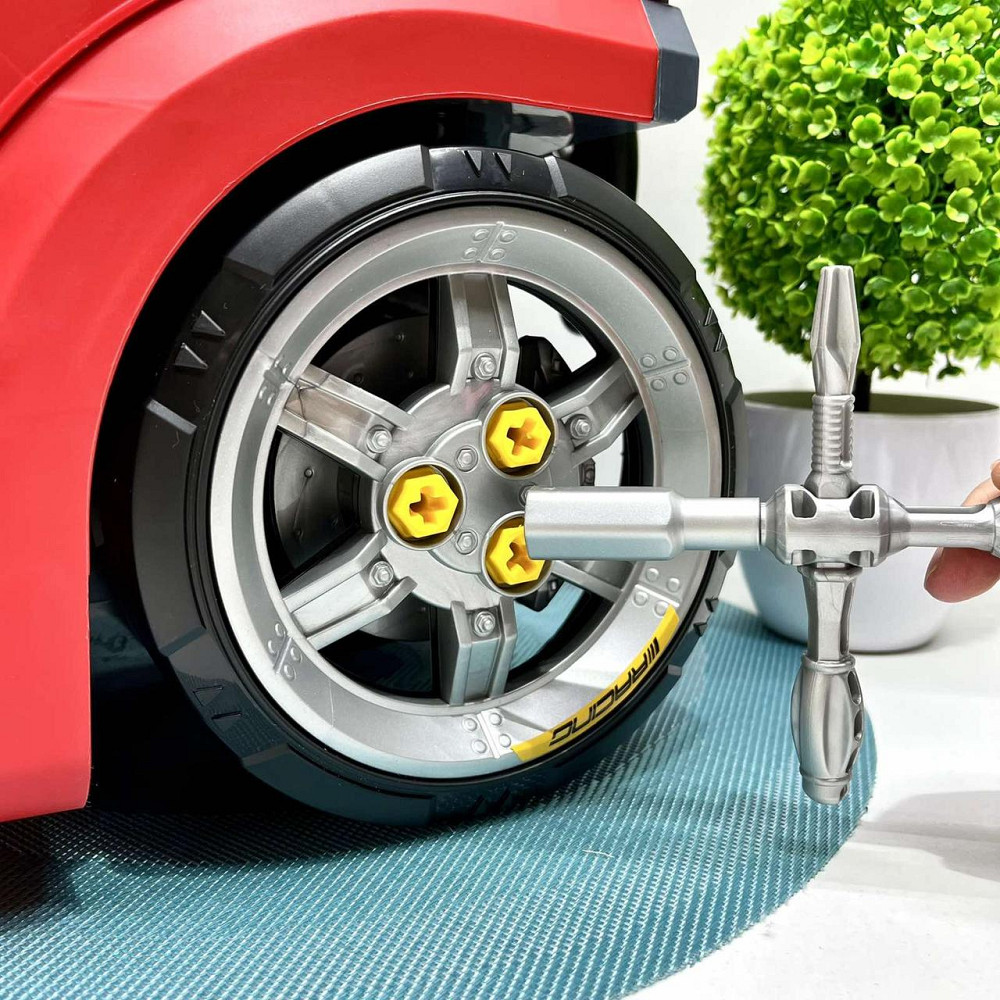 Машина-конструктор 59 деталей звук підсвічування Червоний (D001-2) Чернигов - изображение 10