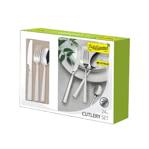 Набір столових приборів 24 предмети золота вставка MR-1517G-24 Maestro Житомир