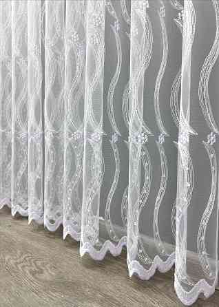 Тюль фатин с вышивкой и люрексом цвет холодный белый 2016т Киев
