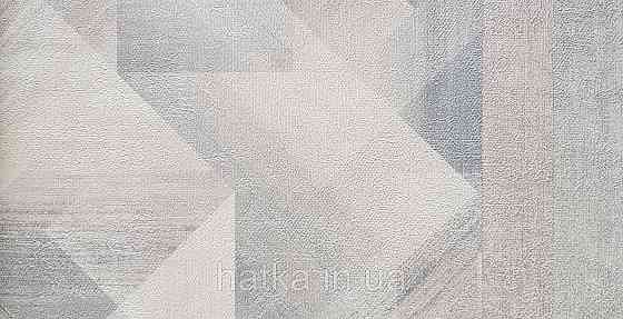 Шпалери вінілові на флізеліні Grandeco Universe метрові абстракція фігури 3д сірі беж блакитні білі срібло Київ