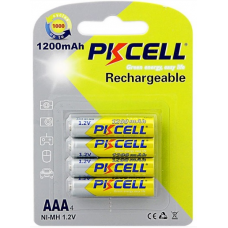 Аккумулятор PKCELL 1.2V AAA 1200mAh NiMH Rechargeable Battery, 4 штуки в блистере цена за блистер Полтава - изображение 1
