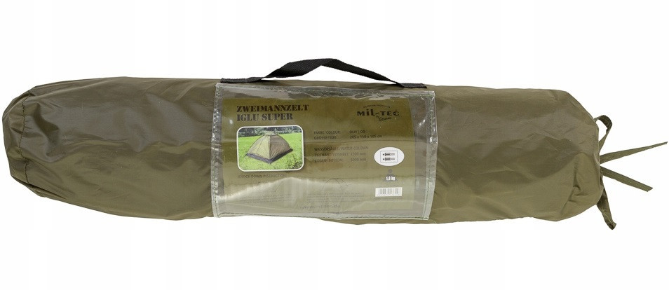 Туристична Намет двомісний з чохлом до 5000 мм Mil-Tec від Sturm "Super" (14208001) Olive Нововолинськ - фото 9