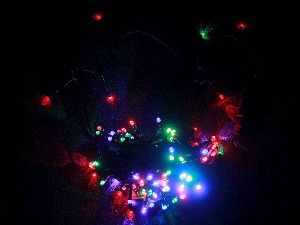 Гірлянда МОДУЛЬНА 100LED, 10м, чорний провід, мульті RB/RG 1422-54 ТМ КИТАЙ Київ - фото 1