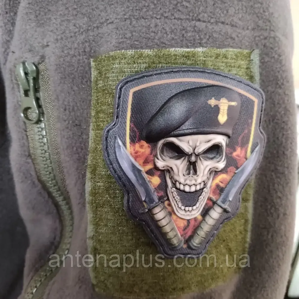 Череп в берете Танковые войска объемный шеврон / патч Киев - изображение 2