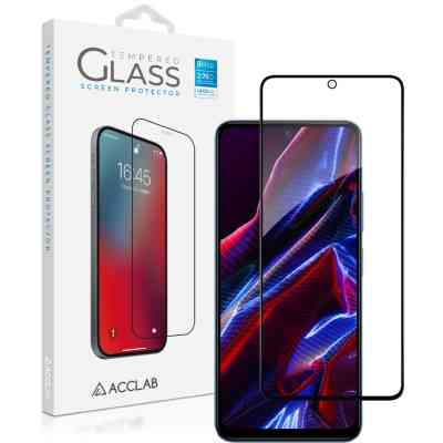 Стекло защитное ACCLAB Full Glue Xiaomi Poco X5 Black (1283126567360) Винница