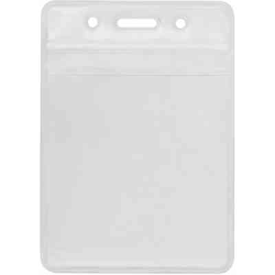 Бейдж Optima вертикальный замок zip lock PVC, 91х128 мм (O45629) Винница