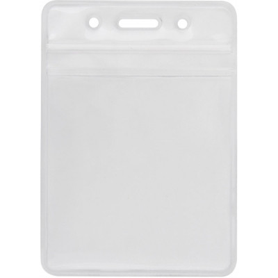 Бейдж Optima вертикальный замок zip lock PVC, 91х128 мм (O45629) Винница - изображение 1