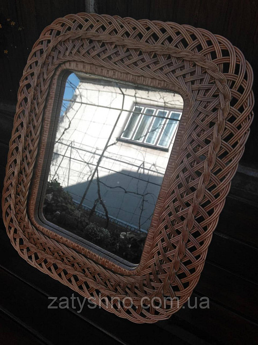 Дзеркало плетене настінне квадратне Київ - фото 5