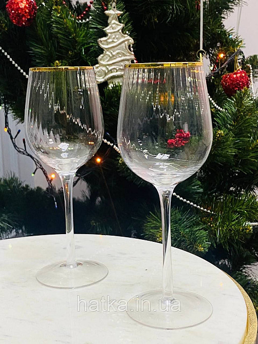 Набір келихів 2 шт. для мартіні та шампанського 200 мл «Грінвіль» смарагдове скло Київ - фото 2