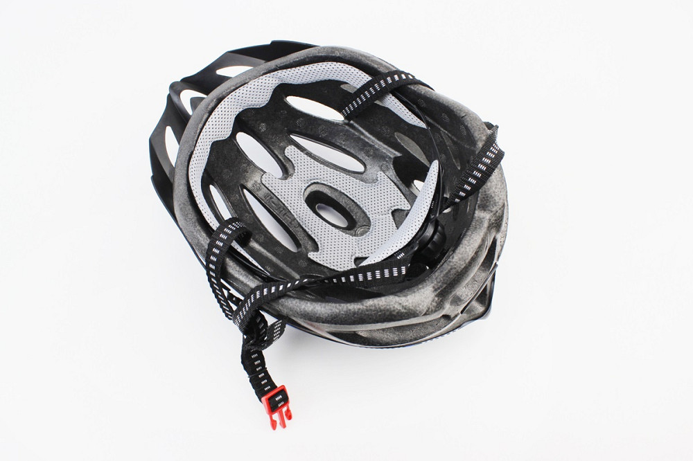 Шолом велосипедний L (54-62 см) знімний козирок, 21 вент. отворів, чорно-синьо-білий Київ - фото 3