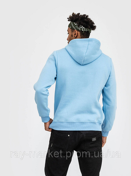 Худи мужское базовое утепленное RAY BASIC голубое (U0401M-Sky Blue) XXL Киев - изображение 4
