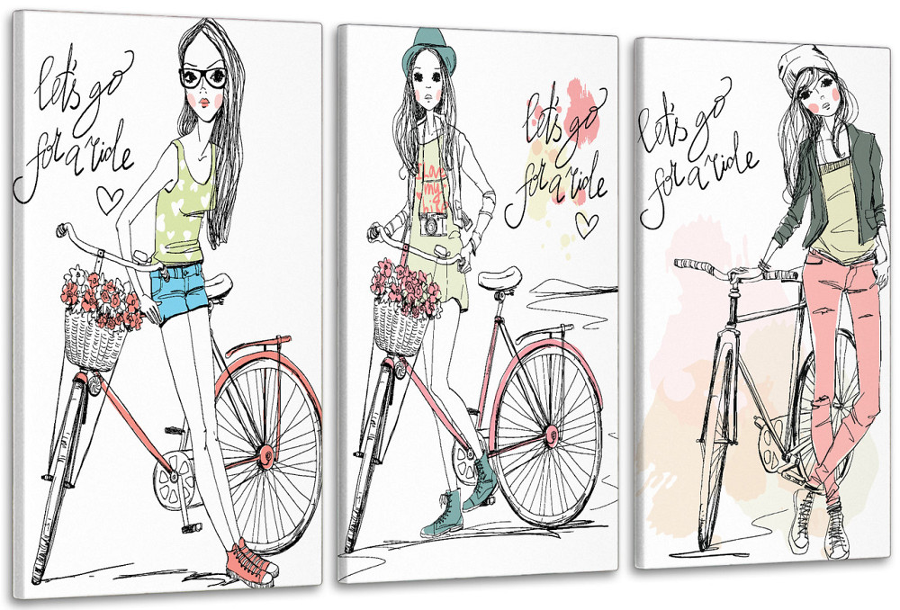 Модульна картина у вітальню/ спальню Дівчинка      ART-283_3A 100х150 см Київ - фото 1