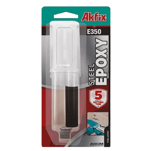 Клей епоксидний для сталі в шприці Akfix Е350 Житомир - изображение 1
