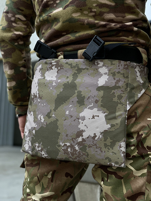 Каремат тактичний складаний сидінь поджопник швидкознімний Hotass 165×45 см Каремат військовий, Карі Днепр - изображение 8