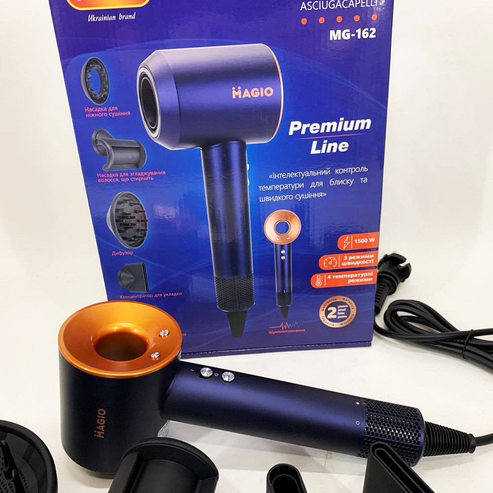 Дорожній фен для волосся MAGIO MG-162 1500 Вт, Фен для дому та салону дорожній укладання VX-20 Київ - фото 9