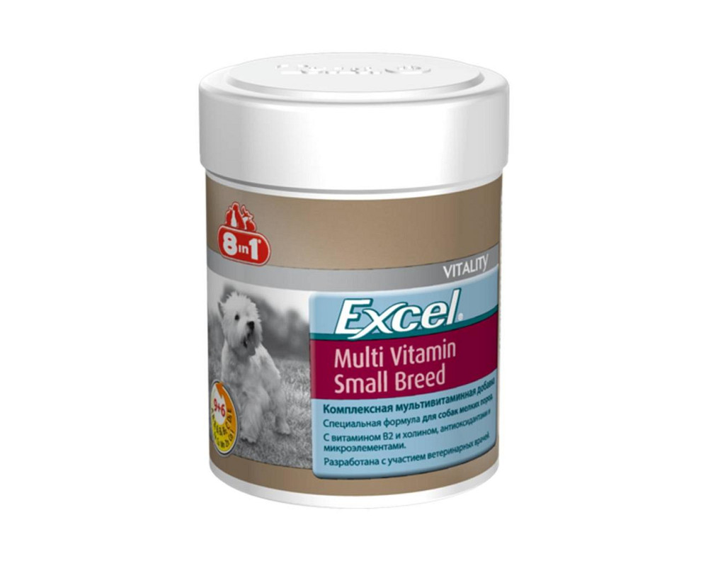 Вітаміни 8in1 Excel Multi Vitamin Small Breed для собак дрібних порід 70 таблеток Вінниця - фото 1