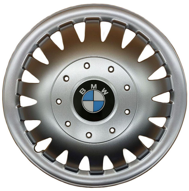 Автомобільні модельні ковпаки R15 BMW 320 4шт, SJS, сріблясті Вінниця - фото 1