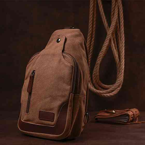 Практичная мужская сумка через плечо Коричневый (Vintage) Киев