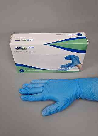Рукавиці Вініл блакитний (100 шт.) розмір L "CARE 365" (1 пачка) Харків