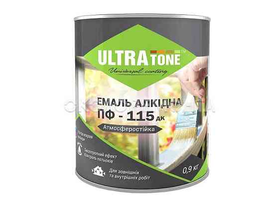 Емаль алкідна ПФ-115 смарагдовий 0,9кг ТМ ULTRA TONE Київ